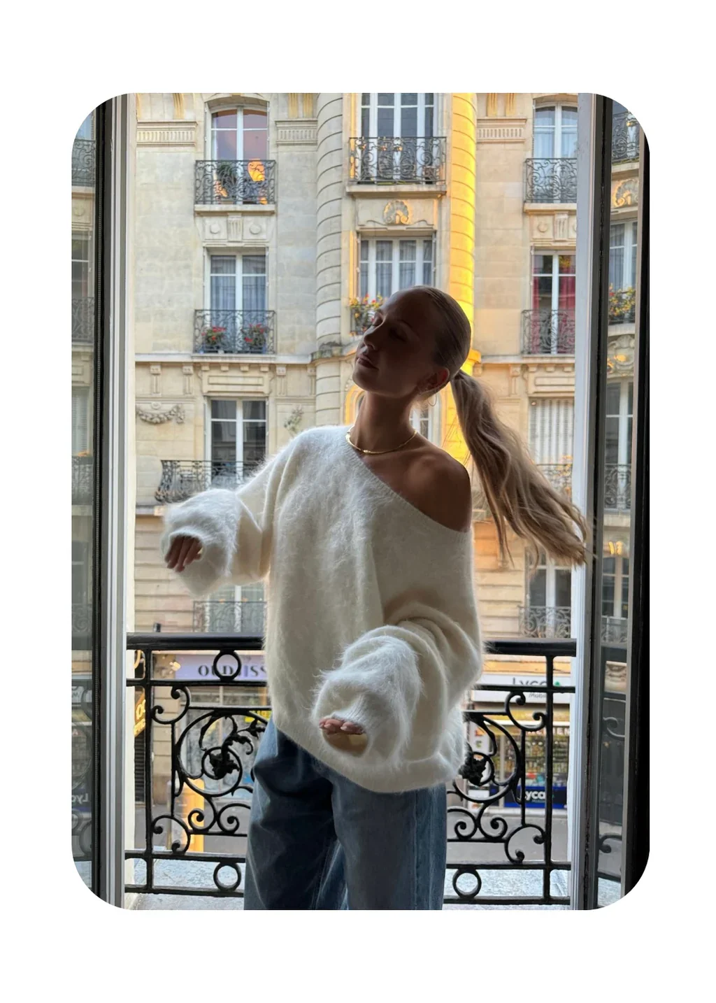 AMI - ONE SHOULDER KNITTED JUMPER - Image 2