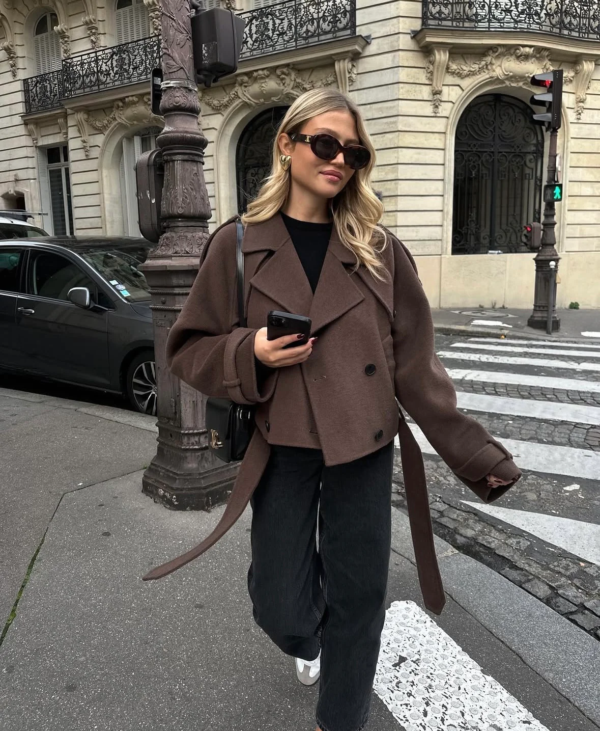 CELINE - WOOL BELTED COAT