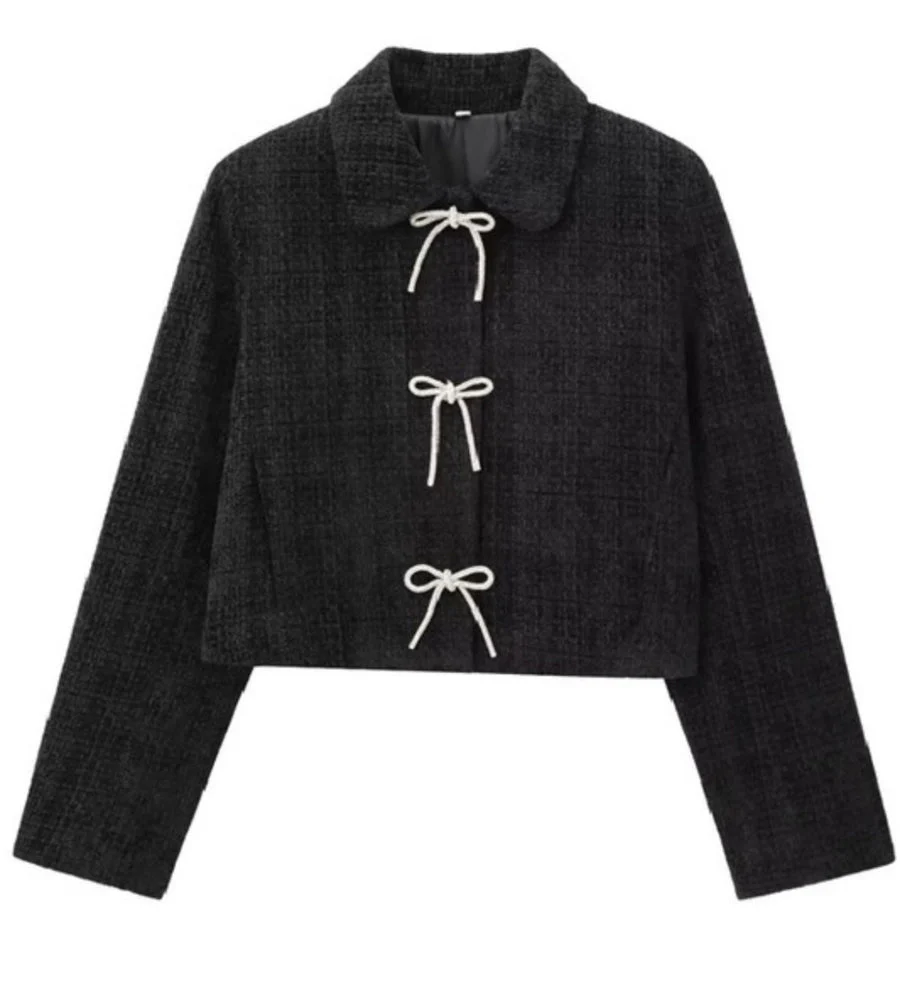 CLARA - BOW EMBELLISHED JACKET