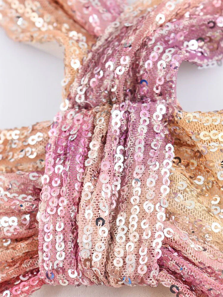 HARPER - SEQUIN HALTERNECK MIDI DRESS - Image 4