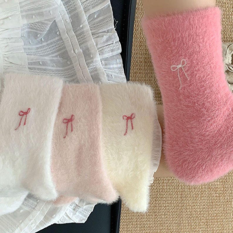EVIE - 4 PACK BOW SLIPPER SOCKS - Image 3