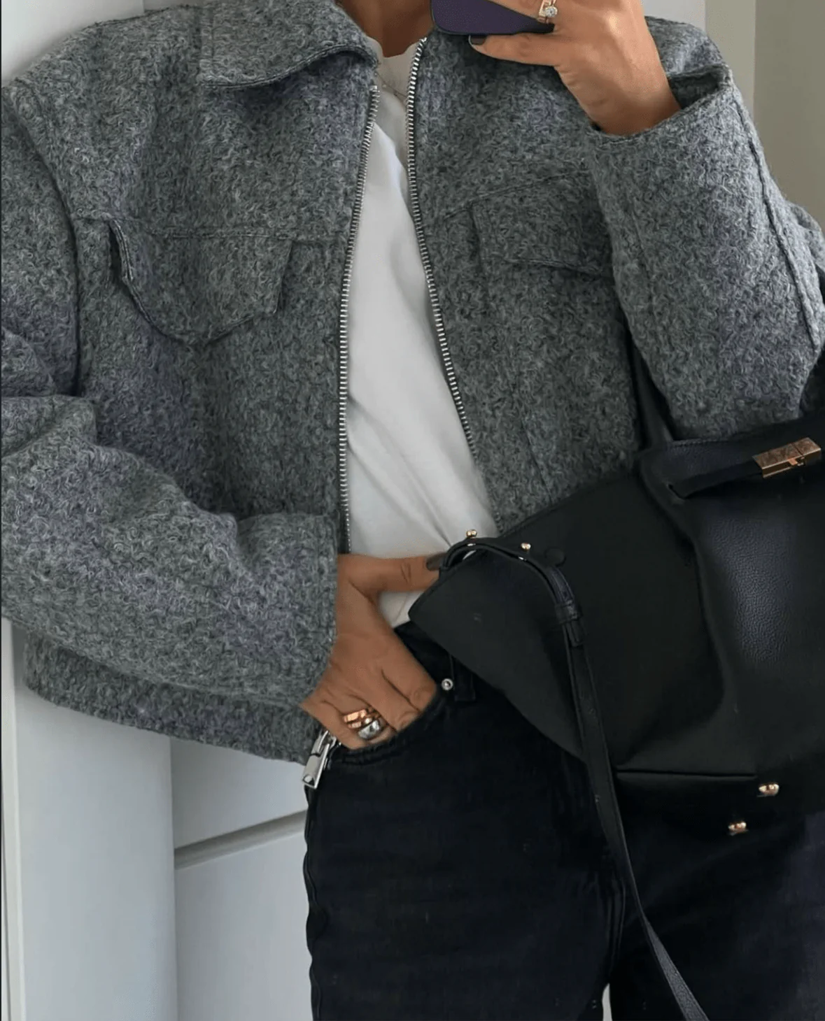 SOPHIE - WOOL CROPPED JACKET - Image 3