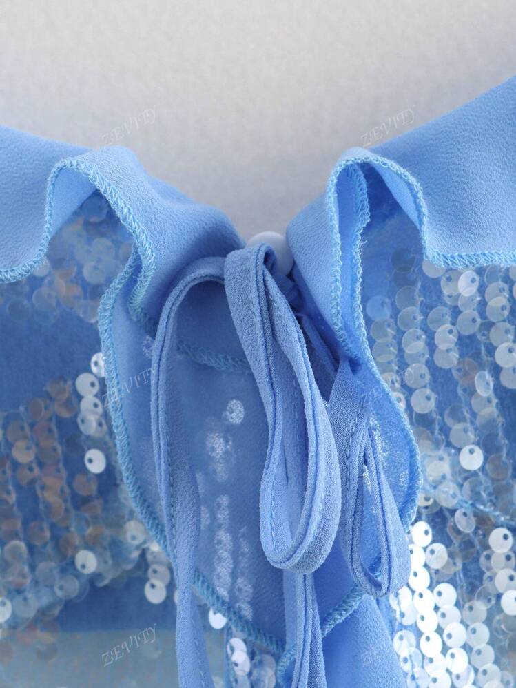 GIGI - RUFFLE SEQUIN TOP - Image 3