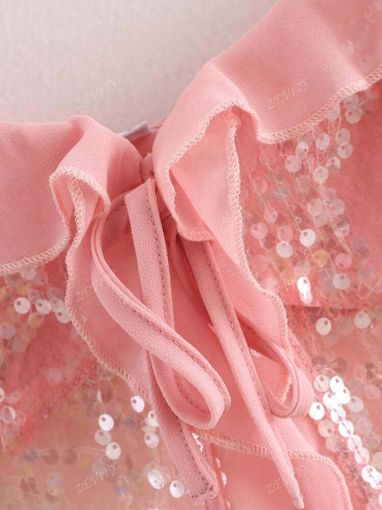 GIGI - RUFFLE SEQUIN TOP - Image 3