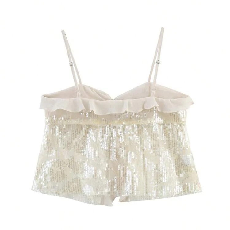 GIGI - RUFFLE SEQUIN TOP - Image 2