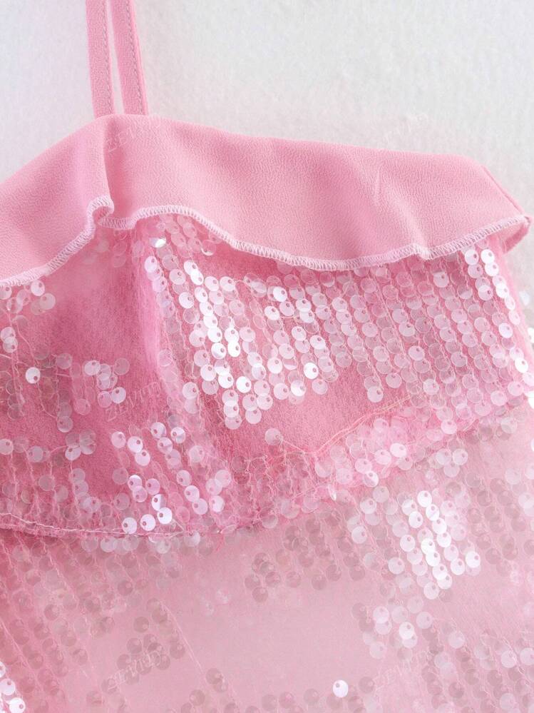 GIGI - RUFFLE SEQUIN TOP - Image 3