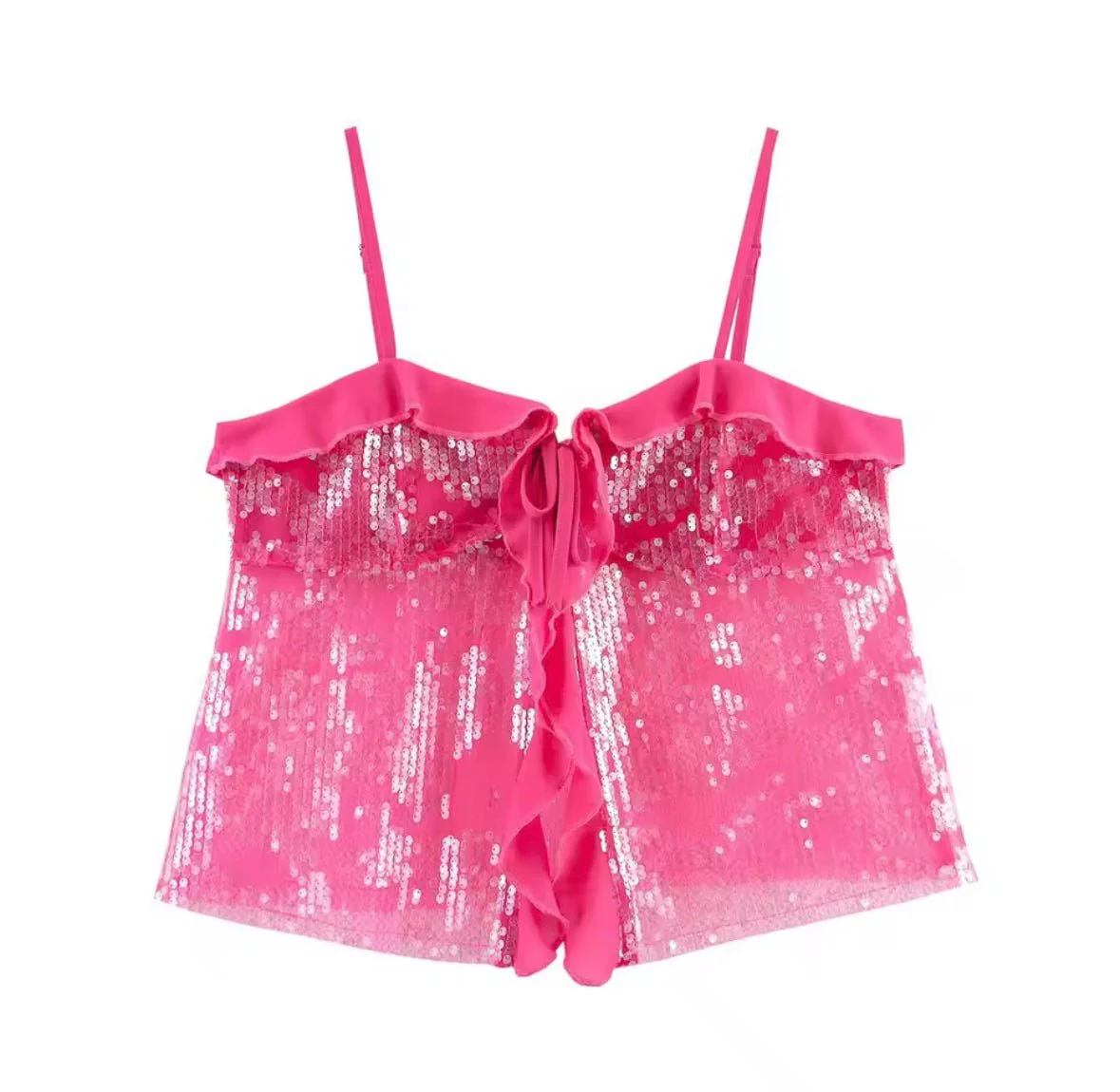 GIGI - RUFFLE SEQUINED TOP - Image 2