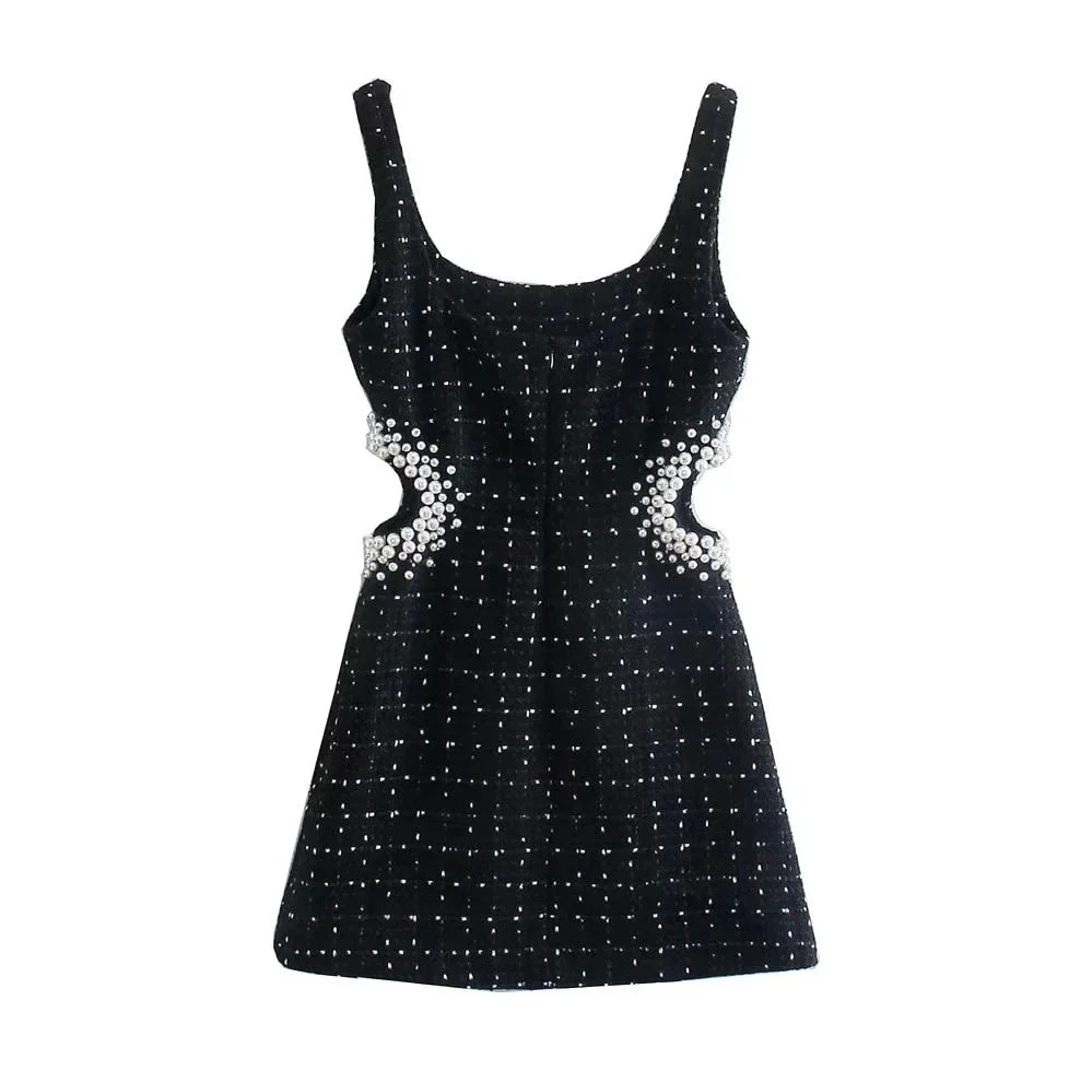 HATTIE - TWEED PEARL EMBELLISHED DRESS - Image 4