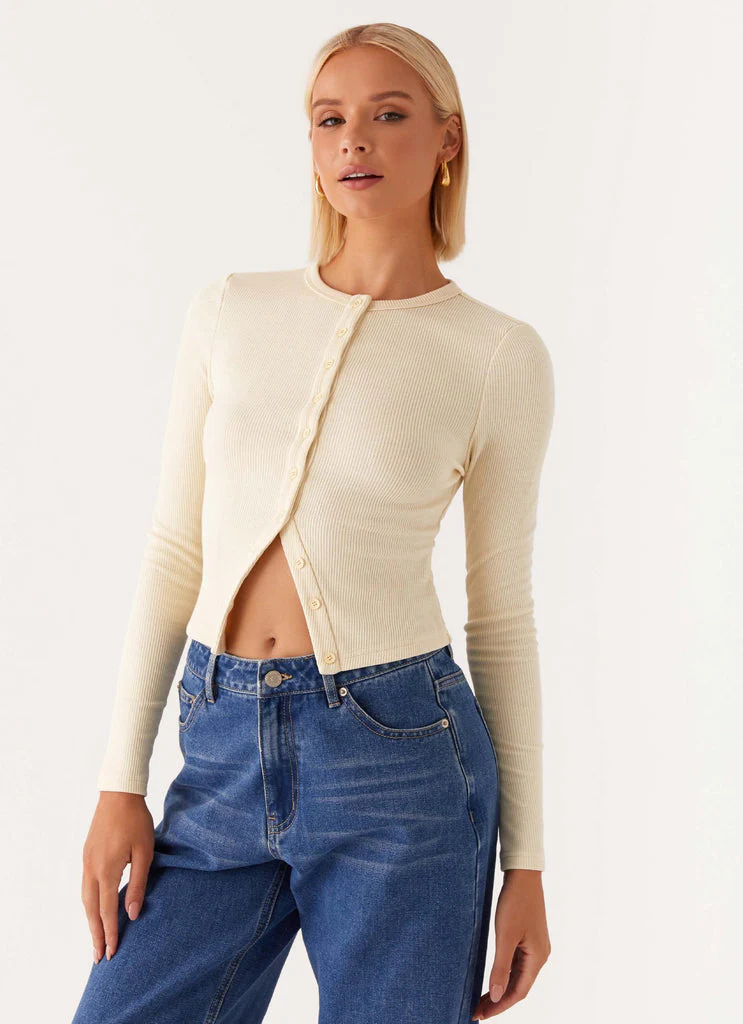 HATTY - RIBBED LONGSLEEVE TOP - Image 2