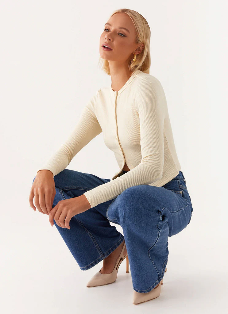 HATTY - RIBBED LONGSLEEVE TOP - Image 3