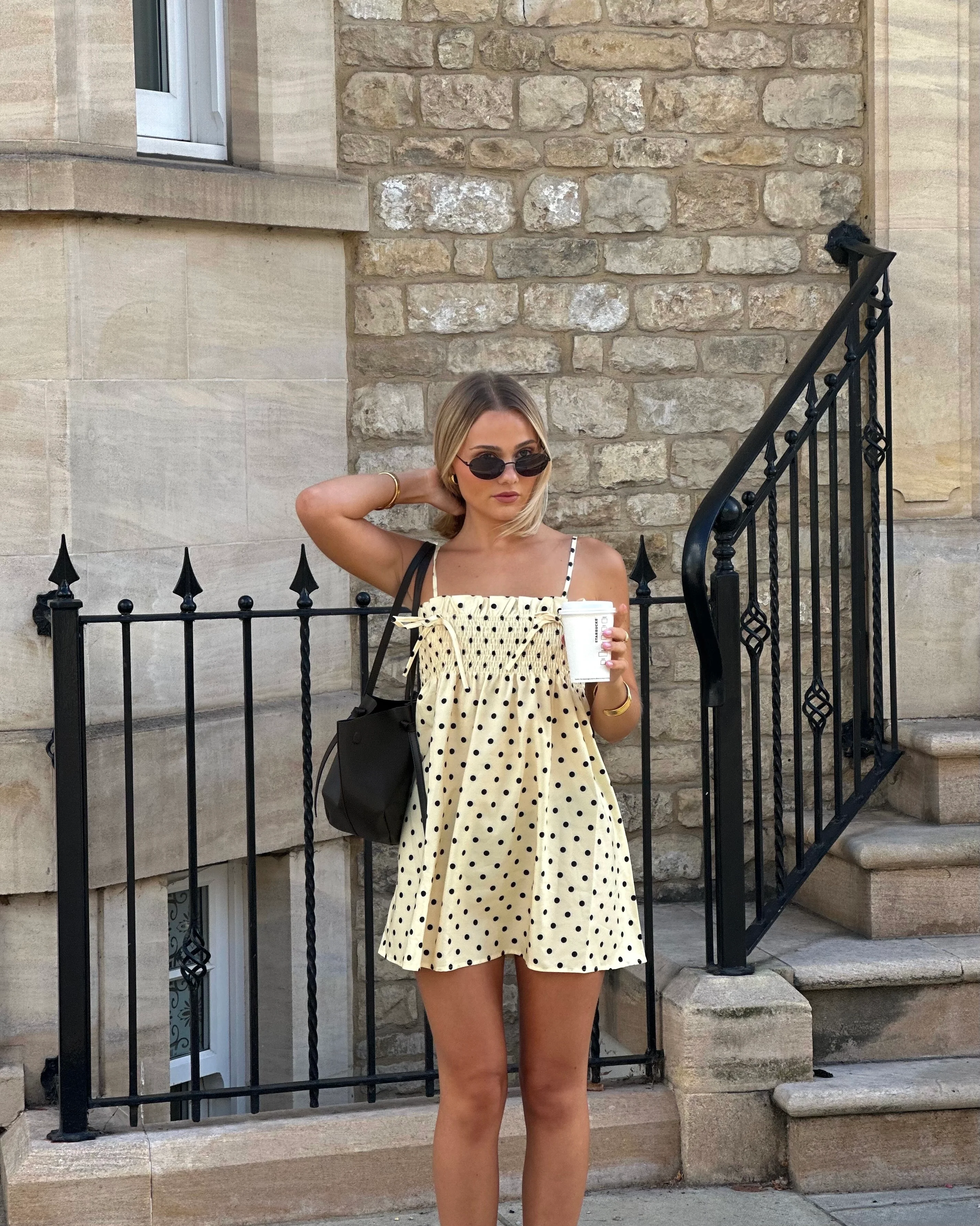 JILLY - POLKA DOT MINI DRESS - Image 2