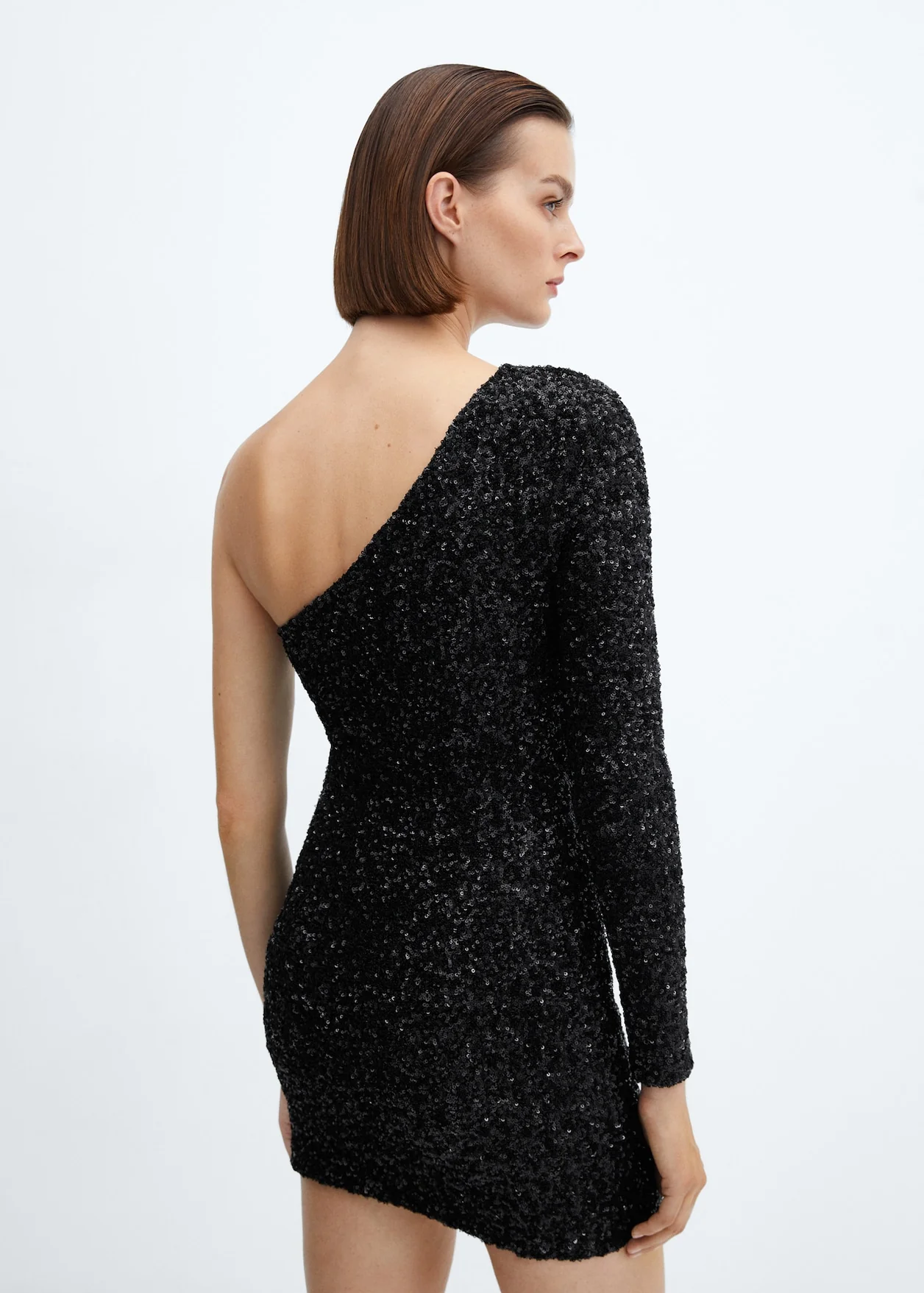 JULIETTE - ONE SHOULDER SEQUIN MINI DRESS - Image 3