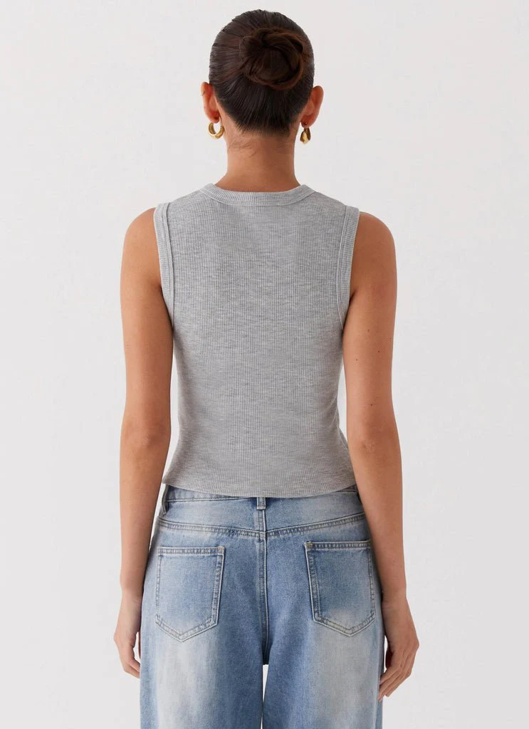HARRIET - RIBBED VEST TOP - Image 4