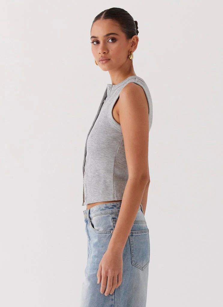 HARRIET - RIBBED VEST TOP - Image 6
