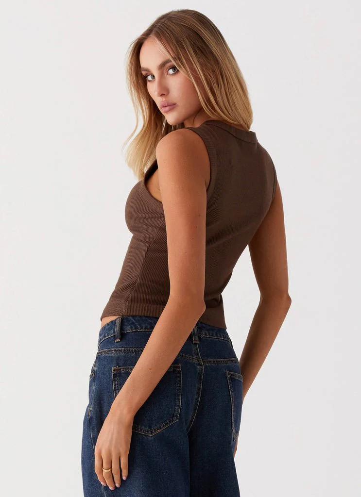 HARRIET - RIBBED VEST TOP - Image 3