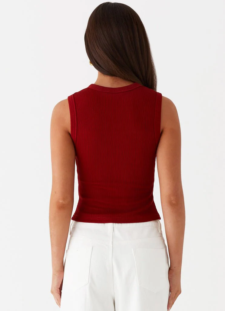 HARRIET - RIBBED VEST TOP - Image 5