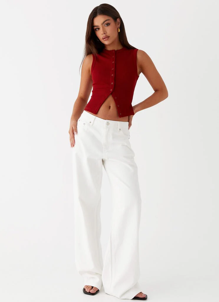 HARRIET - RIBBED VEST TOP - Image 6