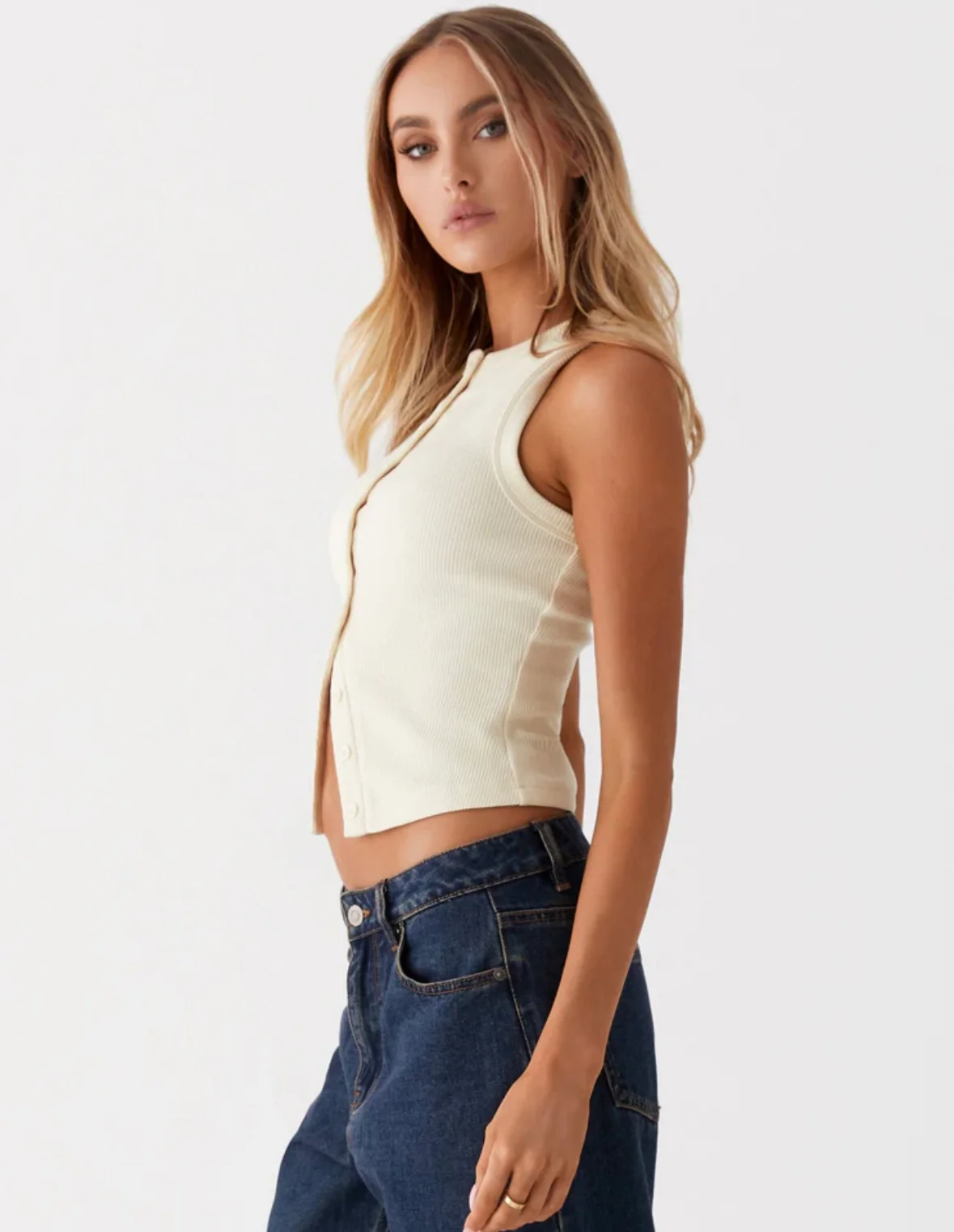 HARRIET - RIBBED VEST TOP - Image 3