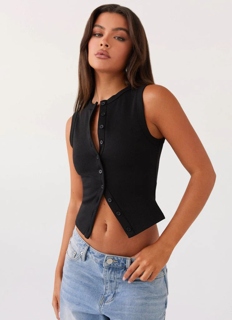 HARRIET - RIBBED VEST TOP - Image 5