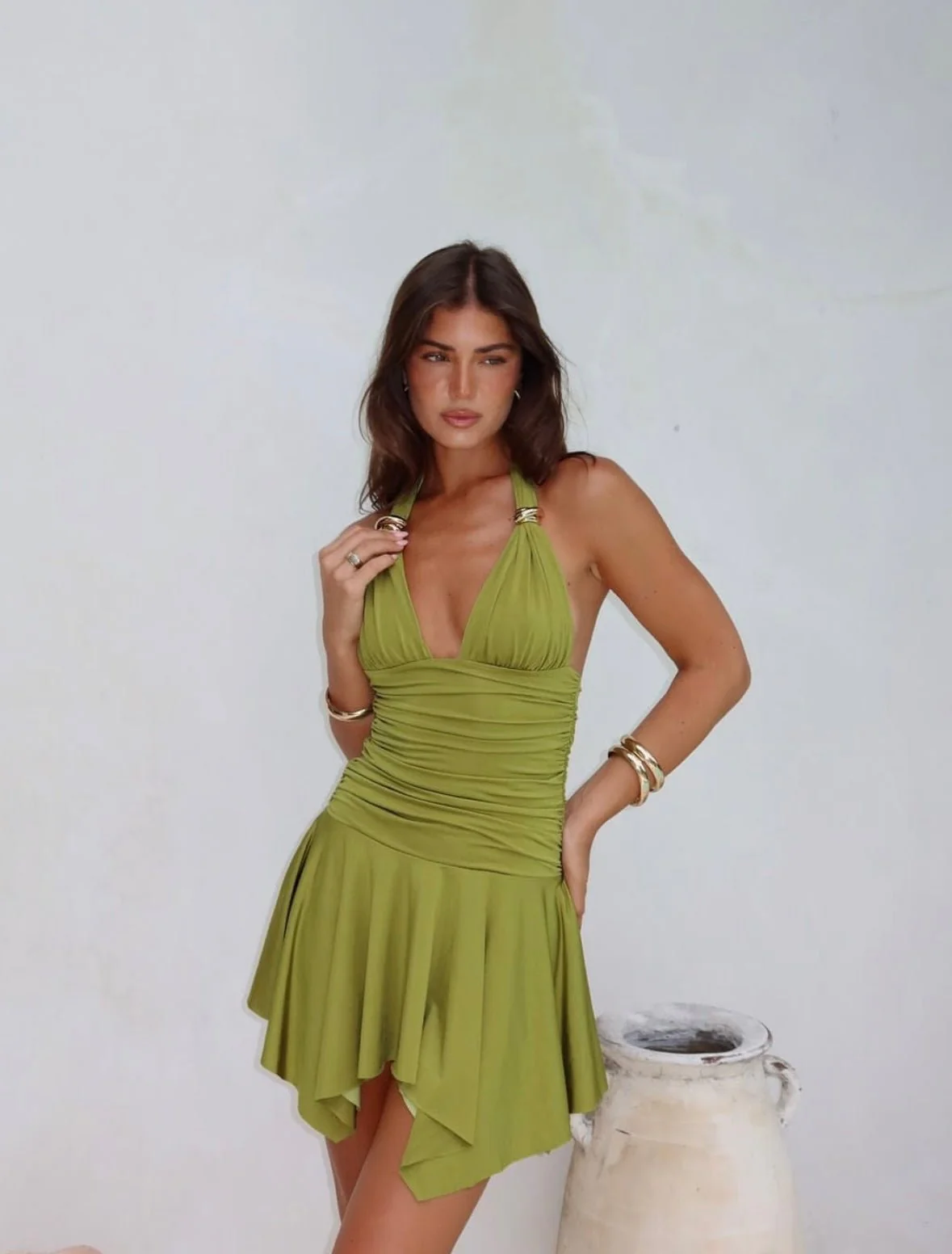 KIKI - TIE NECK MINI DRESS - Image 3