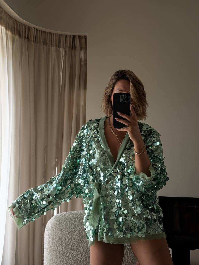 LUNA - SEQUIN WRAP TOP - Image 3