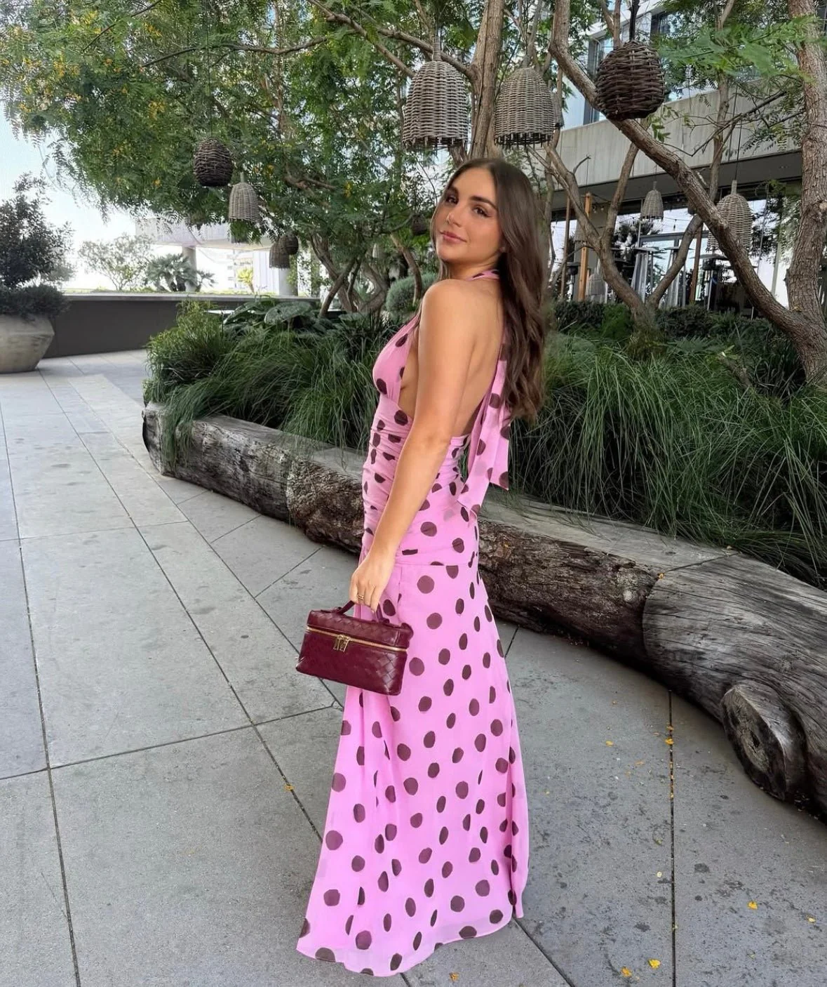 MARGOT - POLKA DOT HALTERNECK MAXI DRESS - Image 7