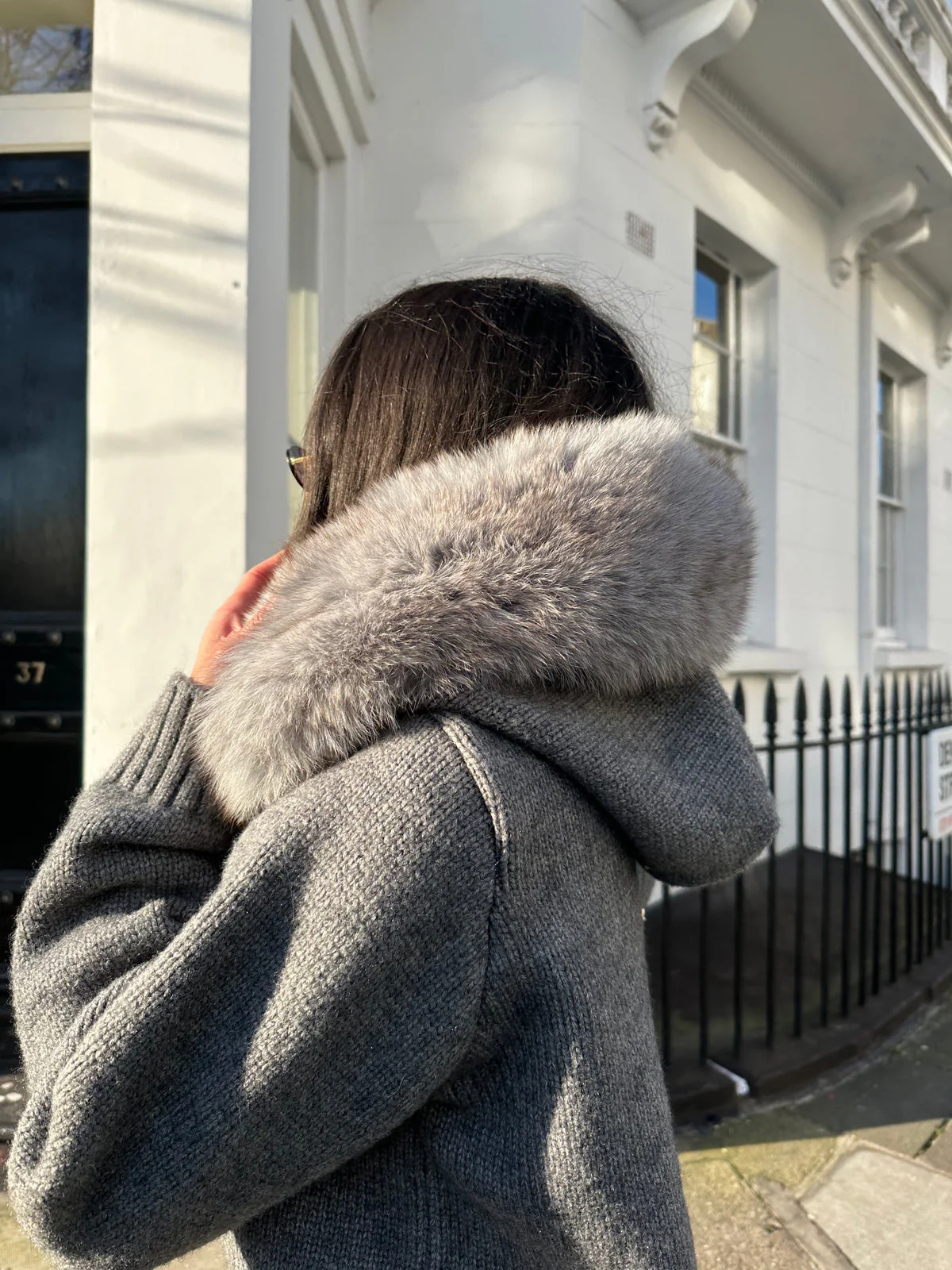 MEGAN - FUR TRIMMED CARDIGAN - Image 2