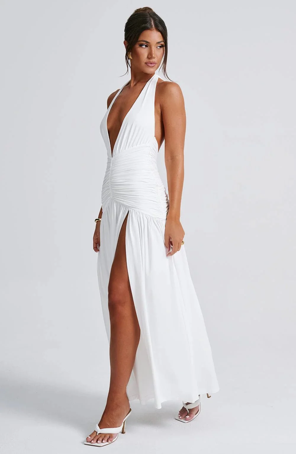 MONROE - PLUNGE NECK MAXI DRESS - Image 3