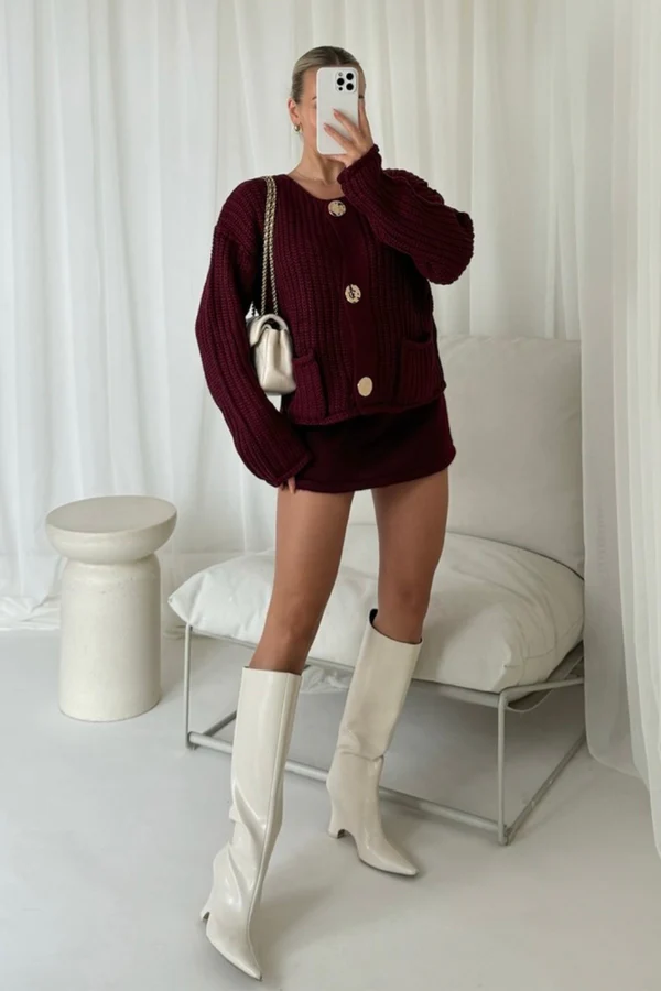 NAOMI - CHUNKY KNIT CARDIGAN - Image 2