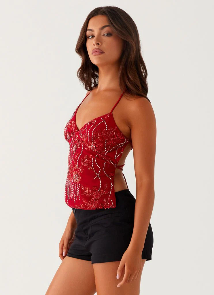 PRIMROSE - SEQUIN EMBELLISHED TOP - Image 3