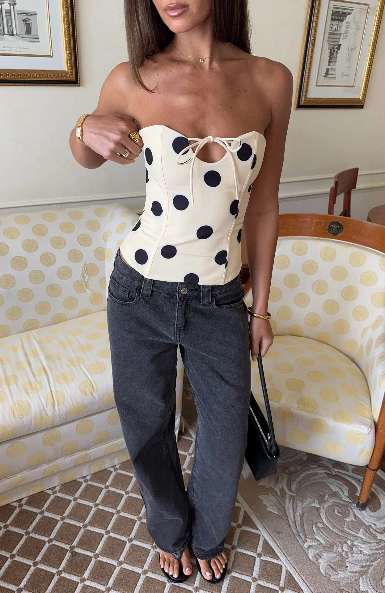 PRISCILLA - POLKA DOT CORSET TOP - Image 3