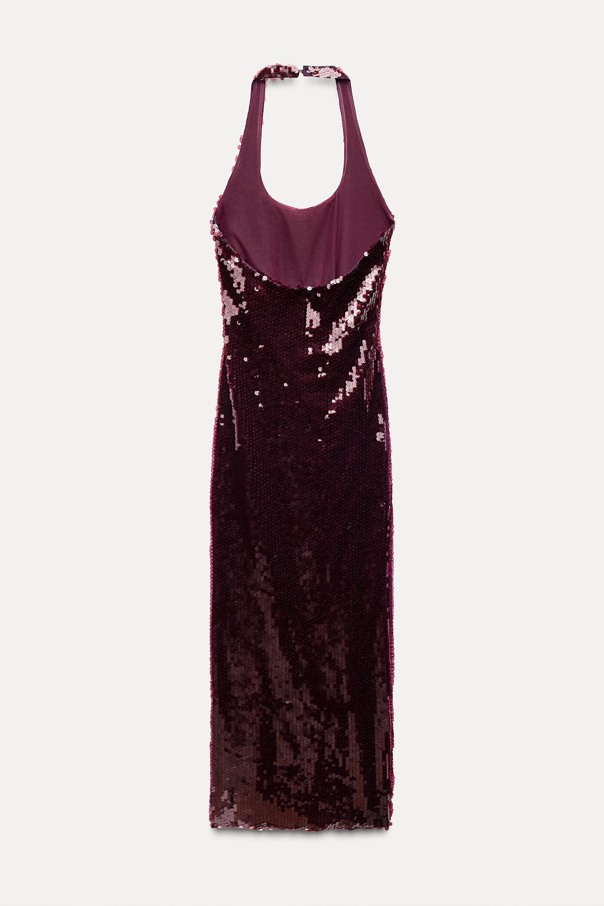 SABRINA - SEQUIN HALTERNECK MIDI DRESS - Image 4