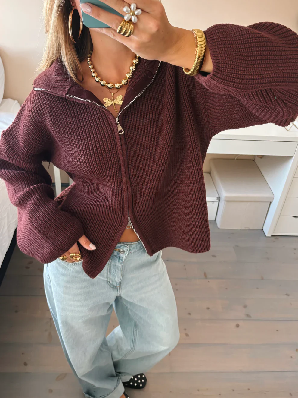 SADIE - CHUNKY ZIPPER CARDIGAN - Image 3