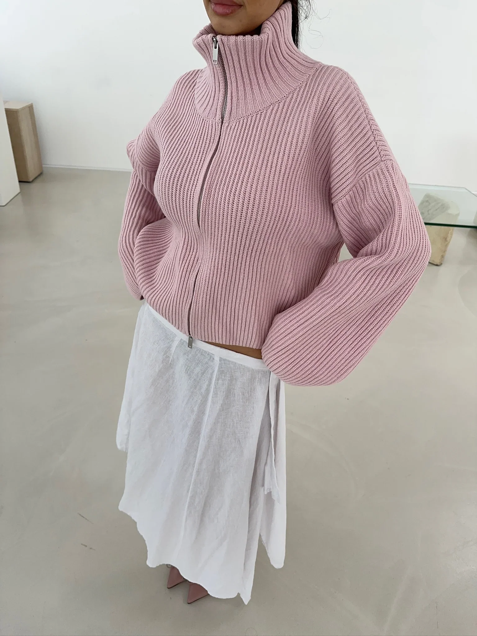 SADIE - CHUNKY ZIPPER CARDIGAN - Image 3