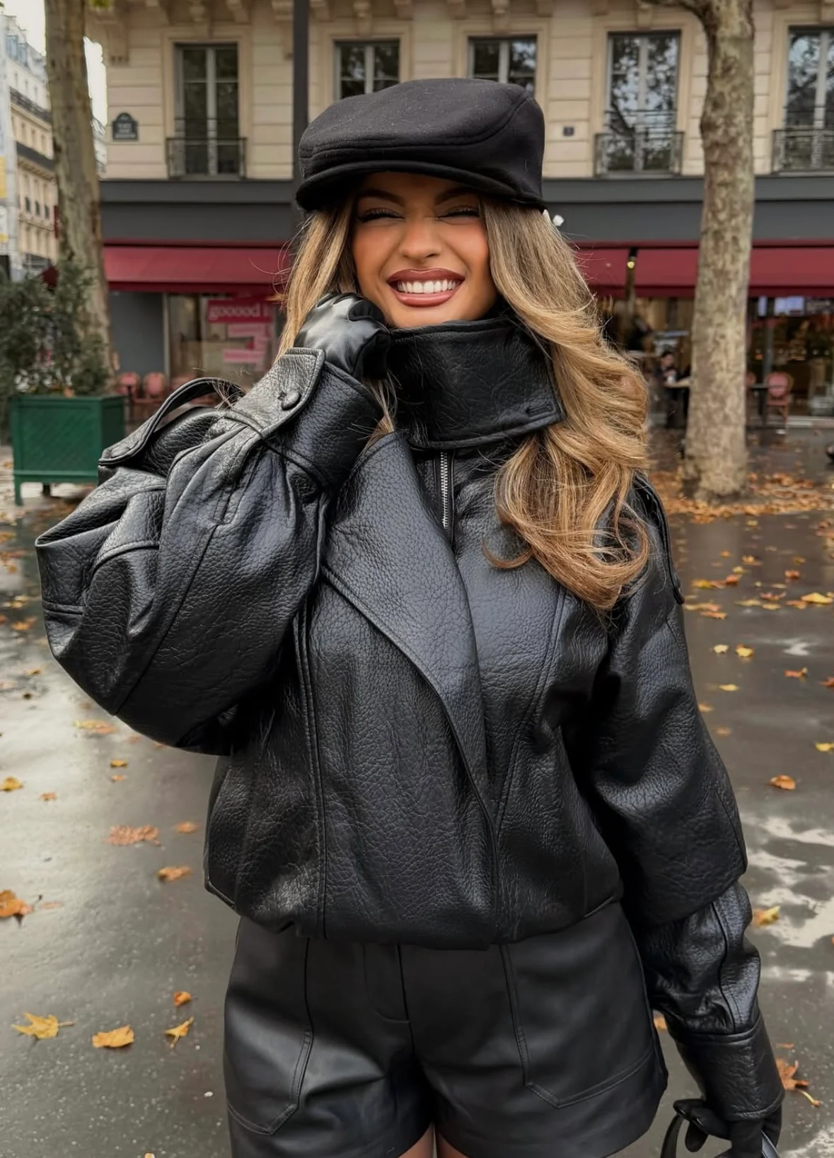STEVIE - FAUX LEATHER BIKER JACKET - Image 3