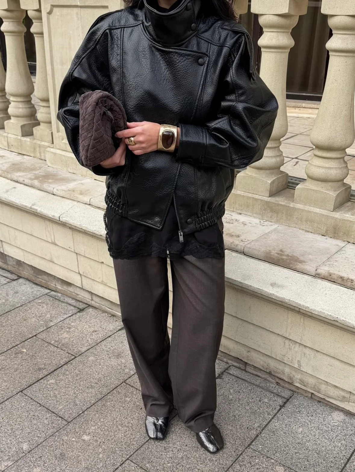 STEVIE - FAUX LEATHER BIKER JACKET - Image 4