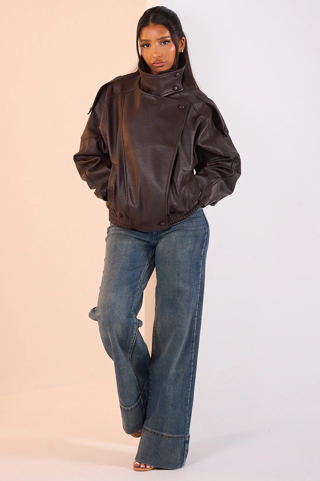 STEVIE - FAUX LEATHER BIKER JACKET - Image 6